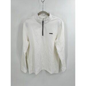 NWT K-Swiss Men's White Quarter‎ Zip Performance Pullover Size Medium